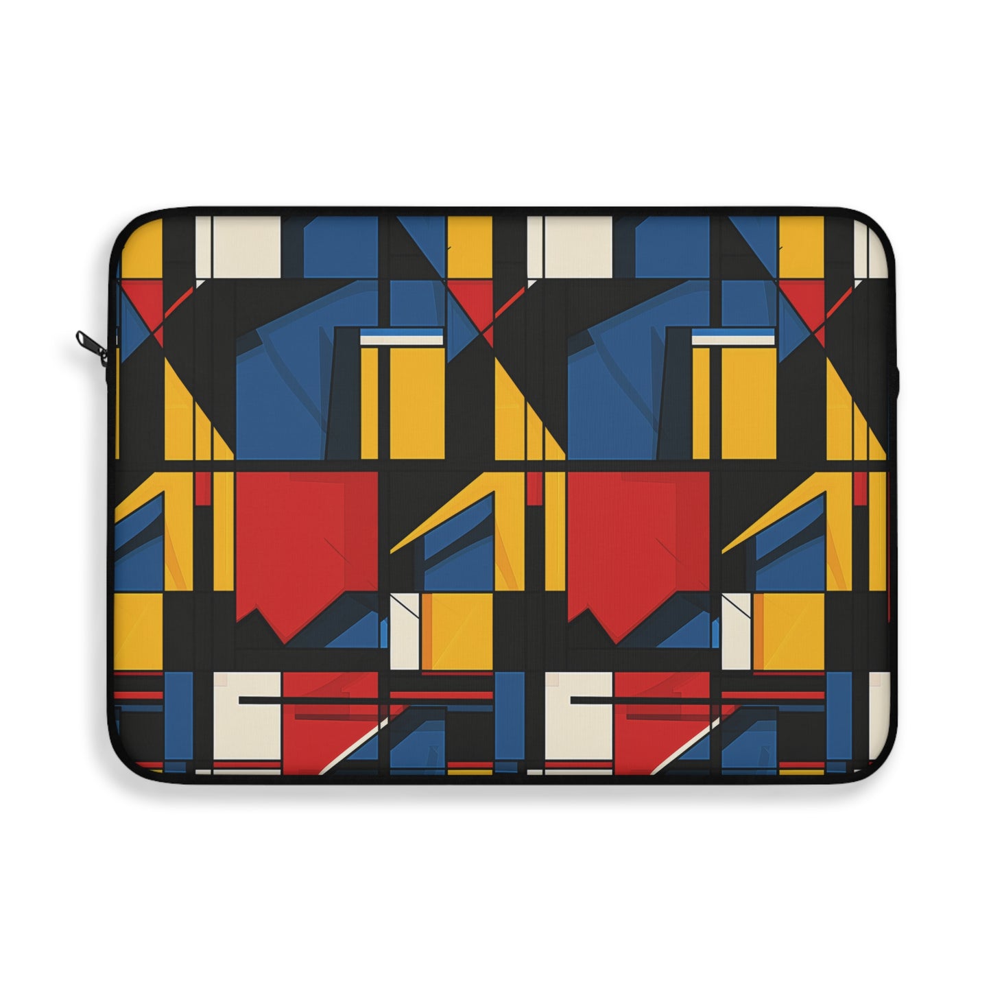 Mondrian-Inspired Bold Primary Colors and Black Lines Abstract Laptop or Ipad Protective Sleeve 3 Sizes Available