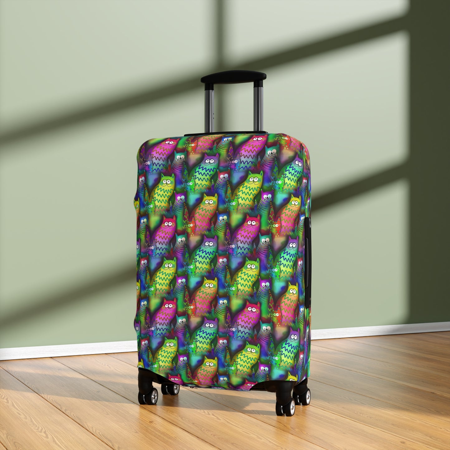 Neon Rainbow Cartoon Cats  - Luggage Protector and Cover 3 Sizes