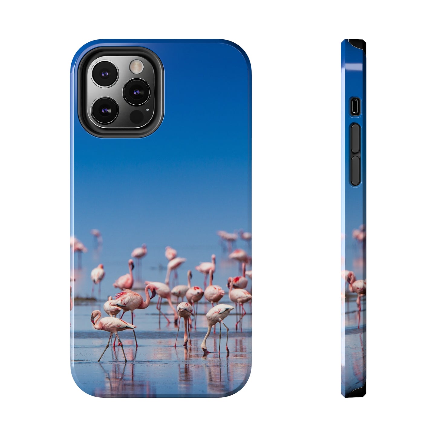 Flamingos on the Beach Iphone Tough Phone Case