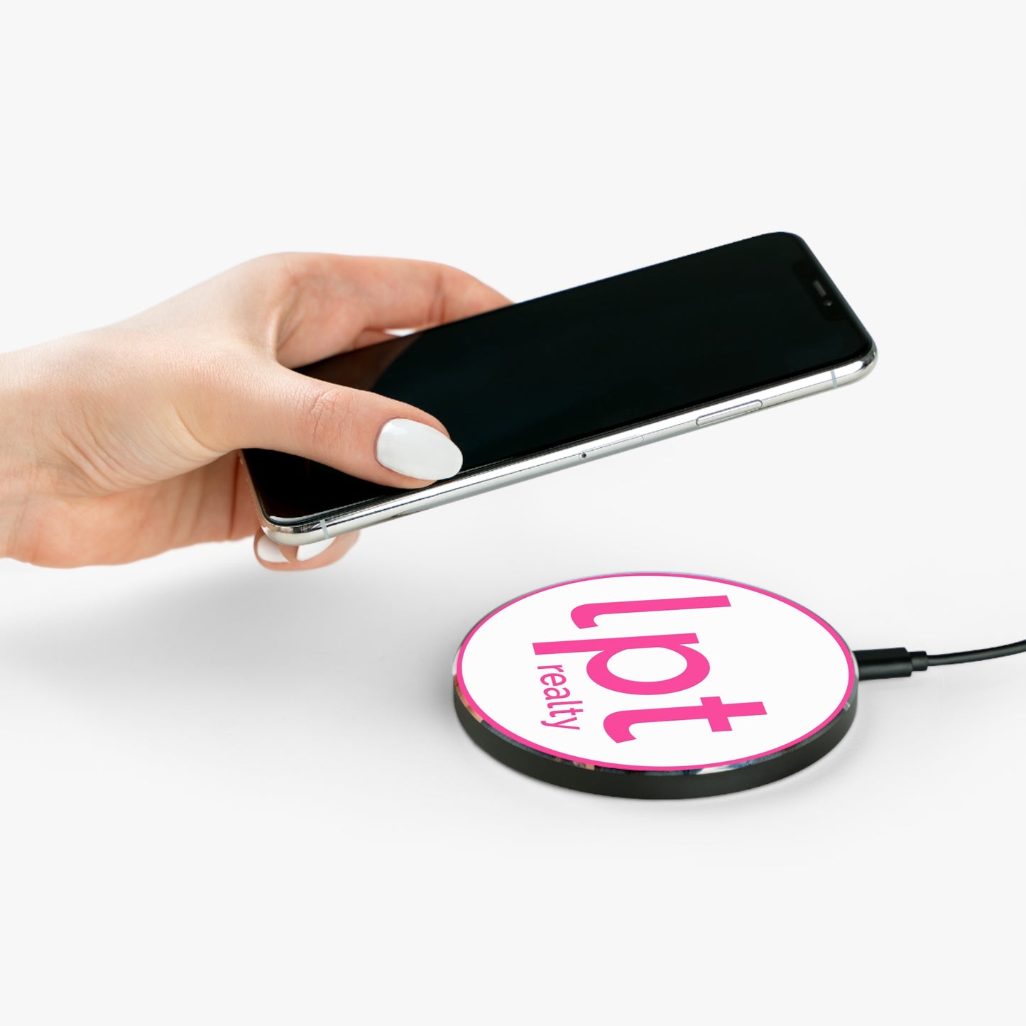 Wireless 10W Charger  - LPT Realty Logo Pink