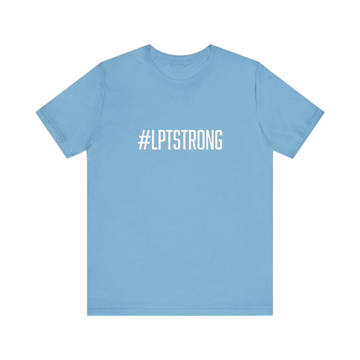 #LPTSTRONG in Blue Wave Pattern- Short Sleeve T-Shirt XS-5XL - 13 Colors