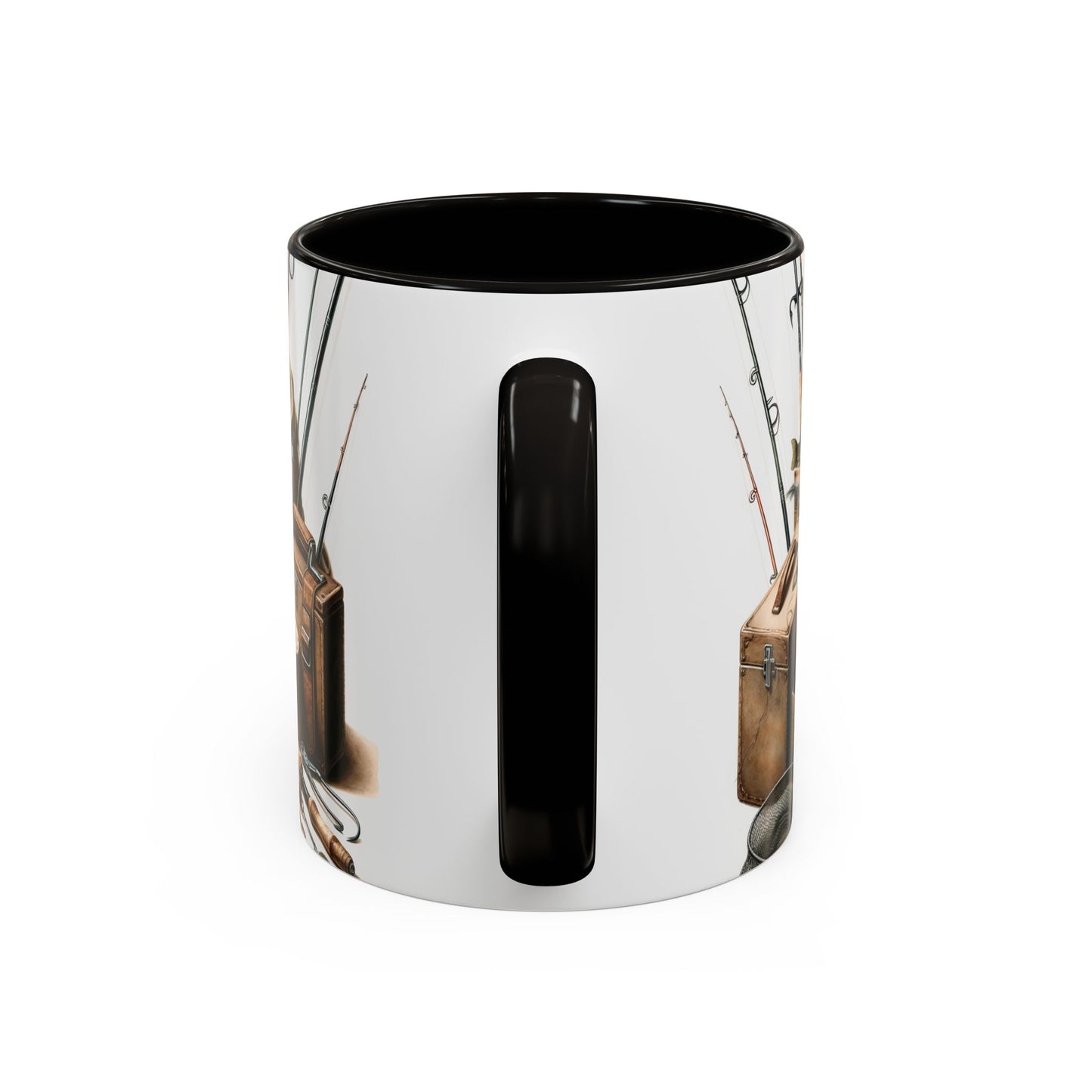 Fishing Rods, Reels, Lures & Tackle Box Colorful Mugs Sizes are 11oz or 15oz