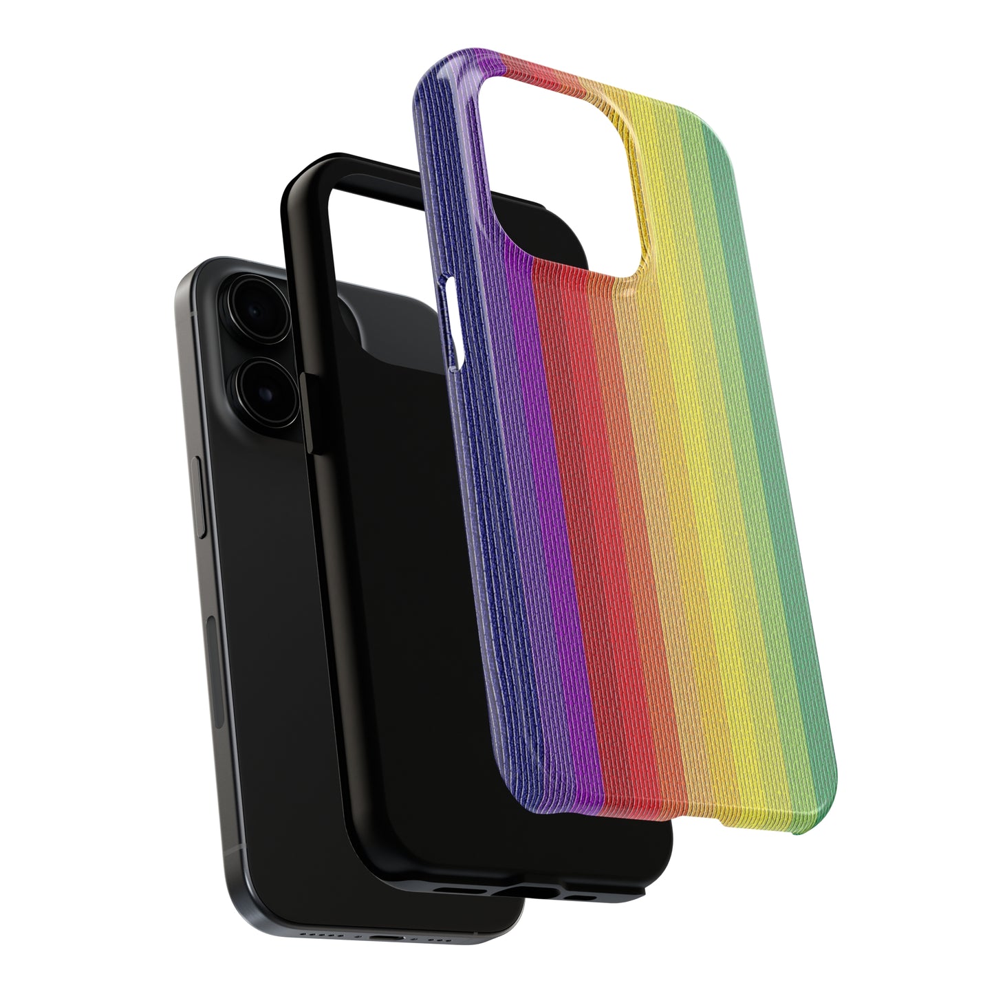 Rainbow Stripe Design Iphone Tough Phone Case