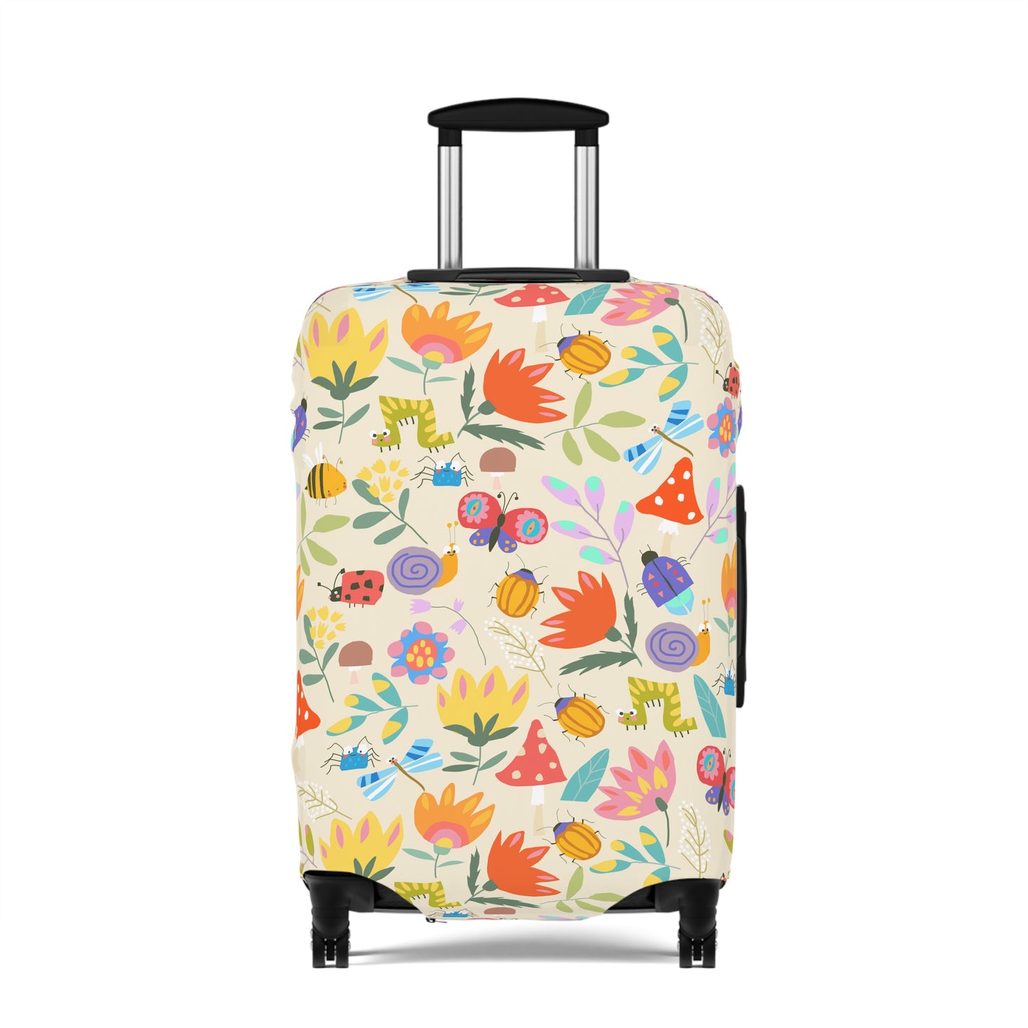 Kids Cartoon, Lady Bugs, Butterflies and Flowers  - Luggage Protector and Cover 3 Sizes