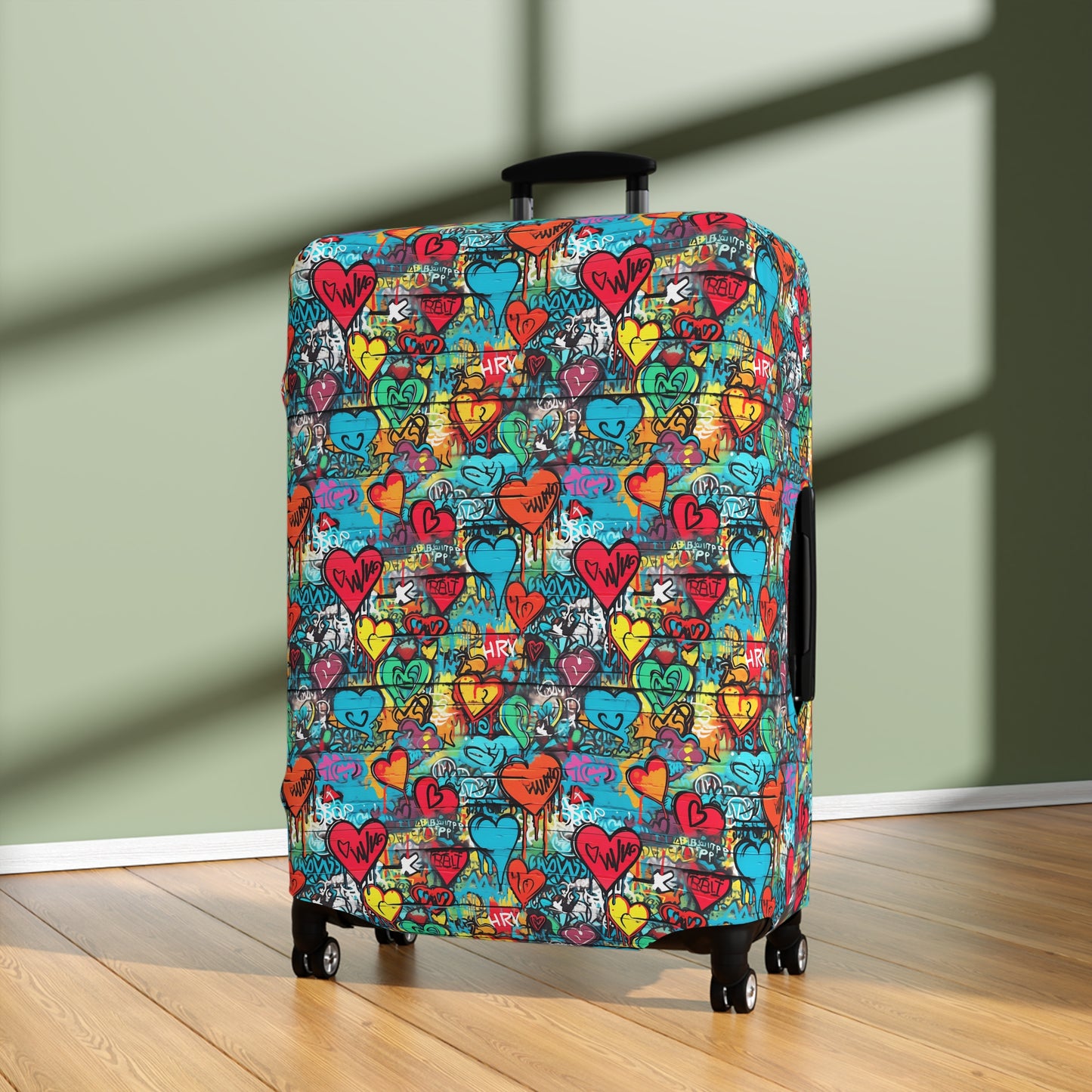 Street Art Graffiti Hearts Design  - Luggage Protector and Cover 3 Sizes