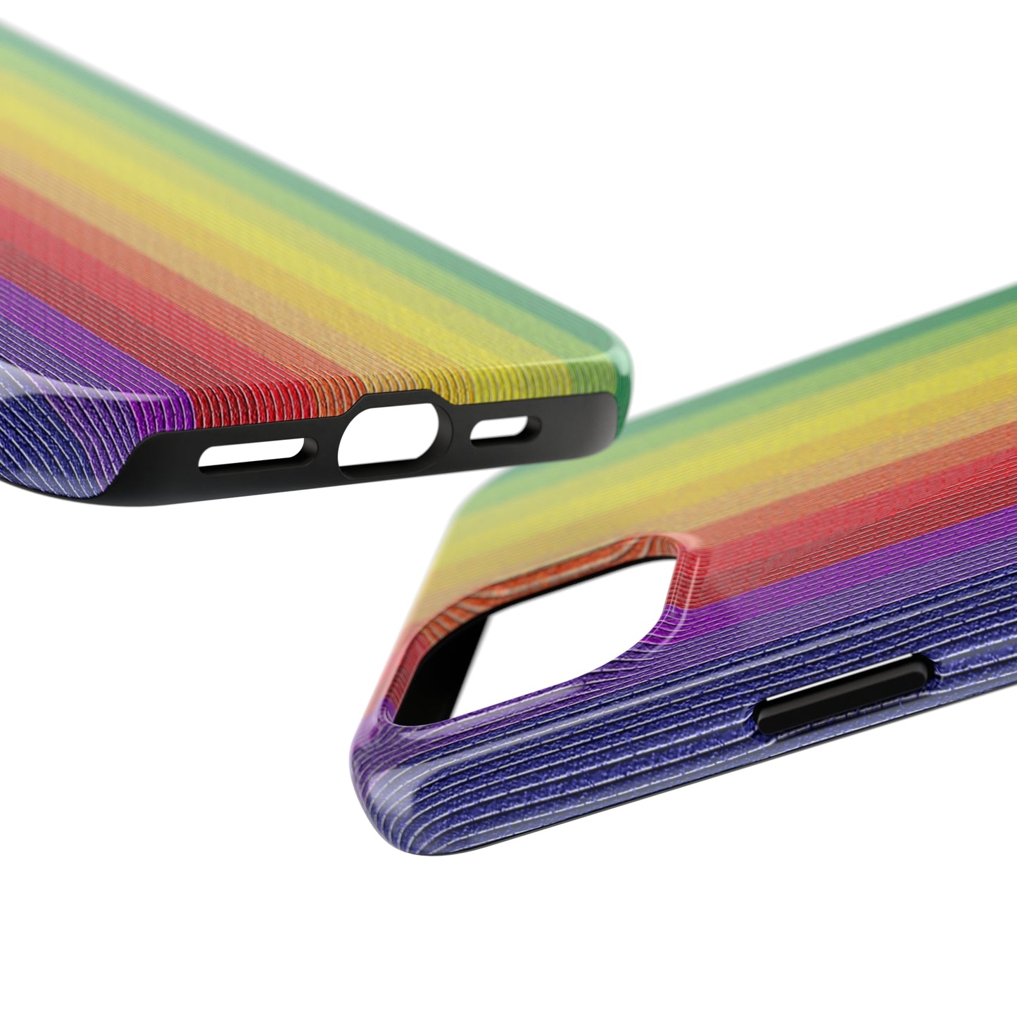 Rainbow Stripe Design Iphone Tough Phone Case