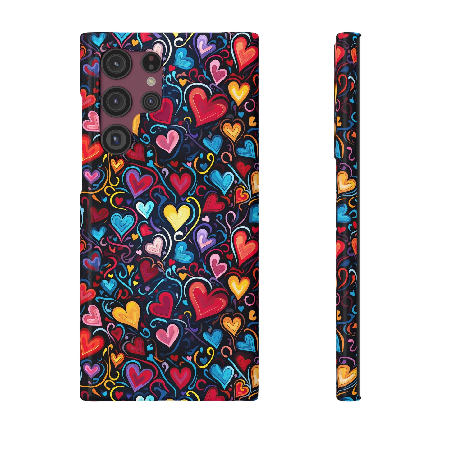 Whimsical Colorful Heart Design Samsung Slim Cases