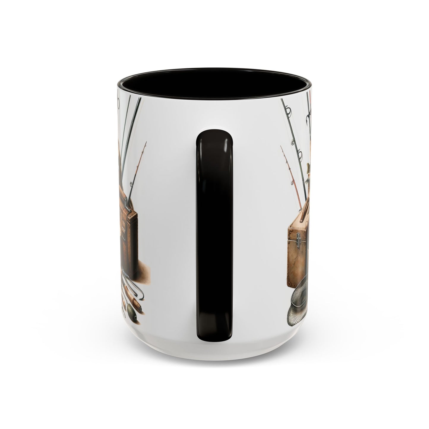 Fishing Rods, Reels, Lures & Tackle Box Colorful Mugs Sizes are 11oz or 15oz