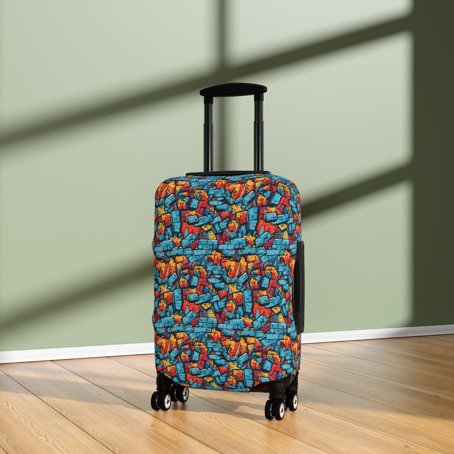 3D Brick Wall Graffiti Design  - Luggage Protector and Cover 3 Sizes