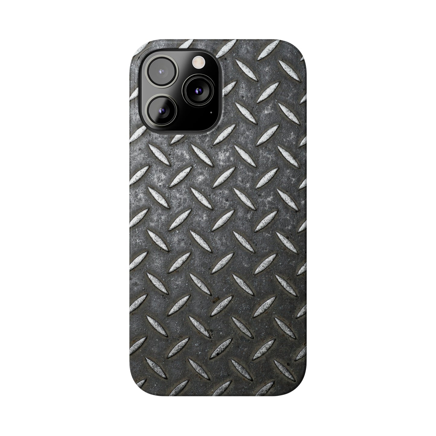 Steel Diamond Plate Design Iphone 15-12 Slim Phone Case