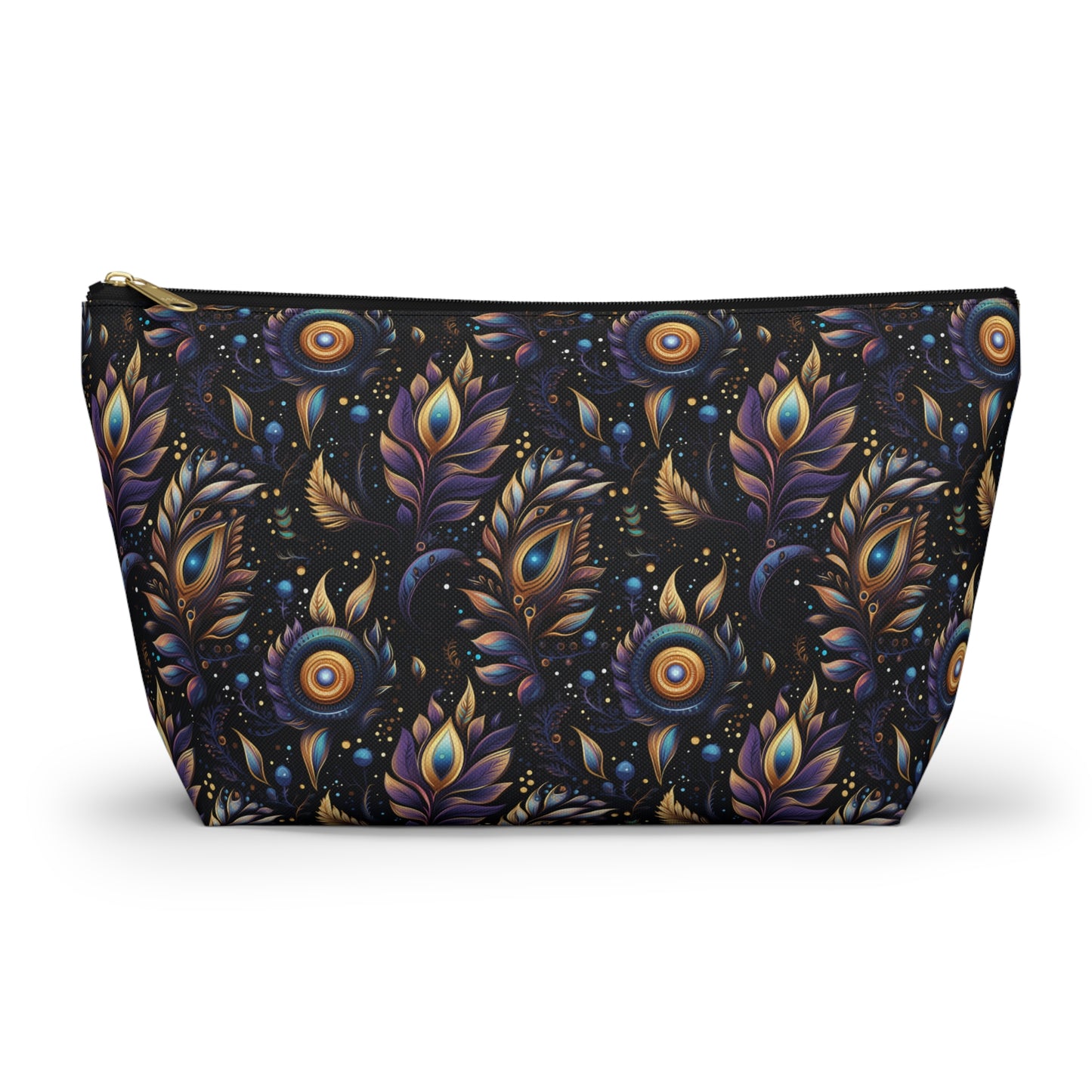 Mystical Enchanted Leaves and Celestial Stars - Makeup & Accessory Bag 2 Sizes