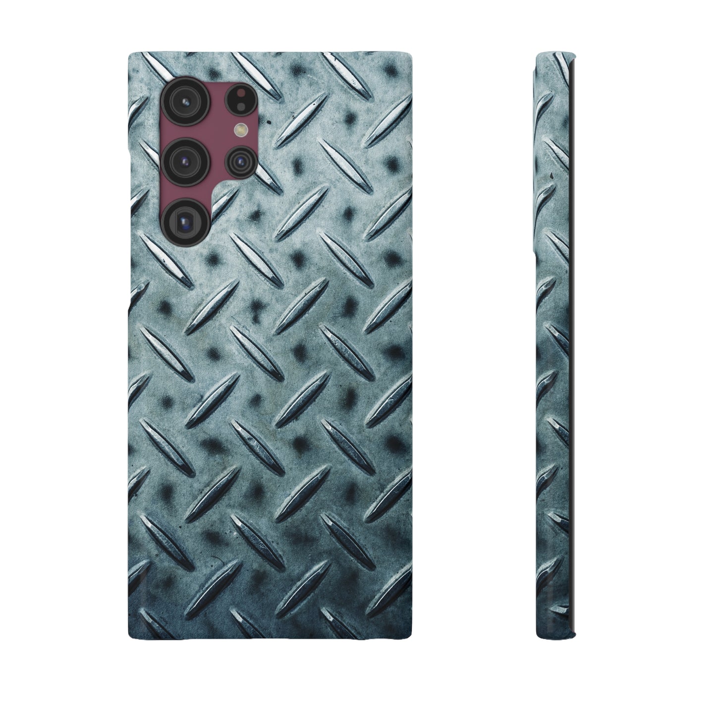 Blue Steel Diamond Plate Design Samsung Slim Cases