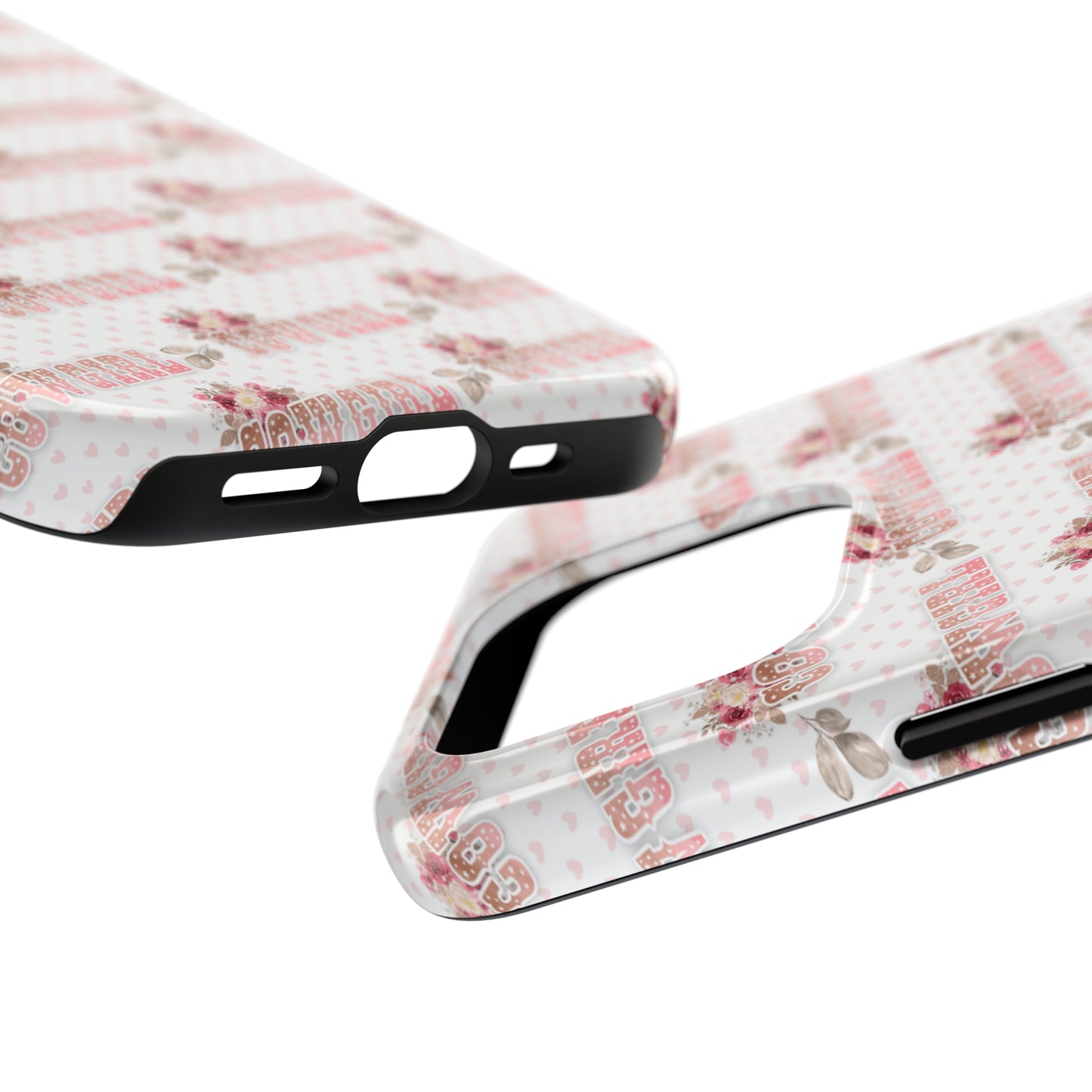 Pink Cowgirl and Flowers Iphone Tough Phone Case