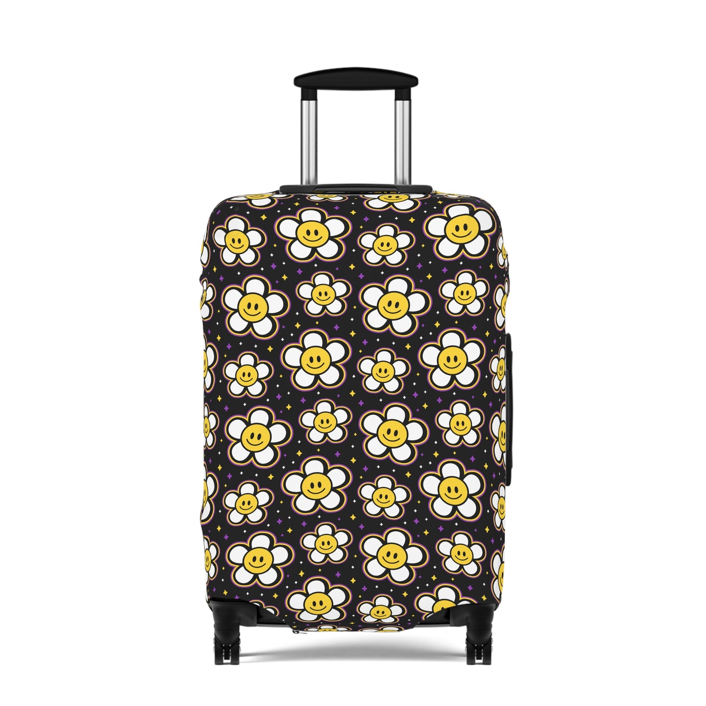 Kids Retro Daisies with Smiley Faces  - Luggage Protector and Cover 3 Sizes