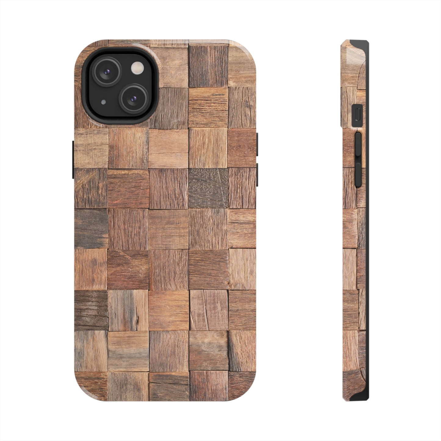 Organic Elegance Natural Woven Wood Design Design Iphone Tough Phone Case