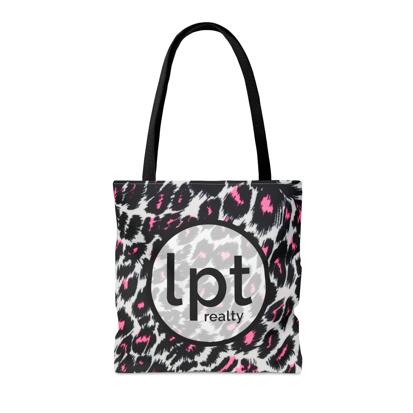 LPT Realty Logo with Fierce Femininity Pink and Black Leopard Print - Canvas Tote 3 Sizes