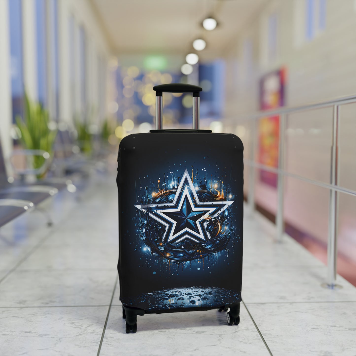 Dallas Cowboys Themed Design with Large Star  - Luggage Protector and Cover 3 Sizes