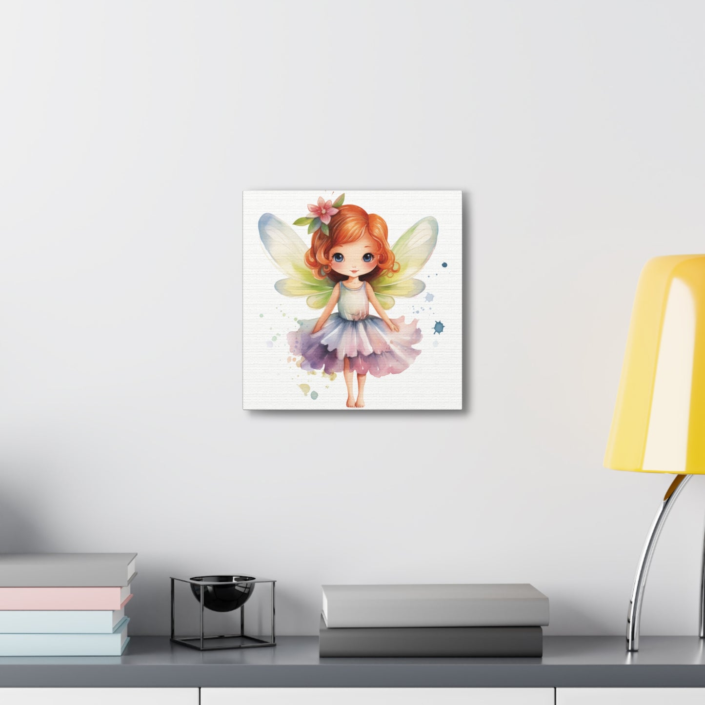 Watercolor Portrait of an Irish Red-Haired Little Girl as a Fairy Ballerina on Canvas Gallery - 5 Sizes