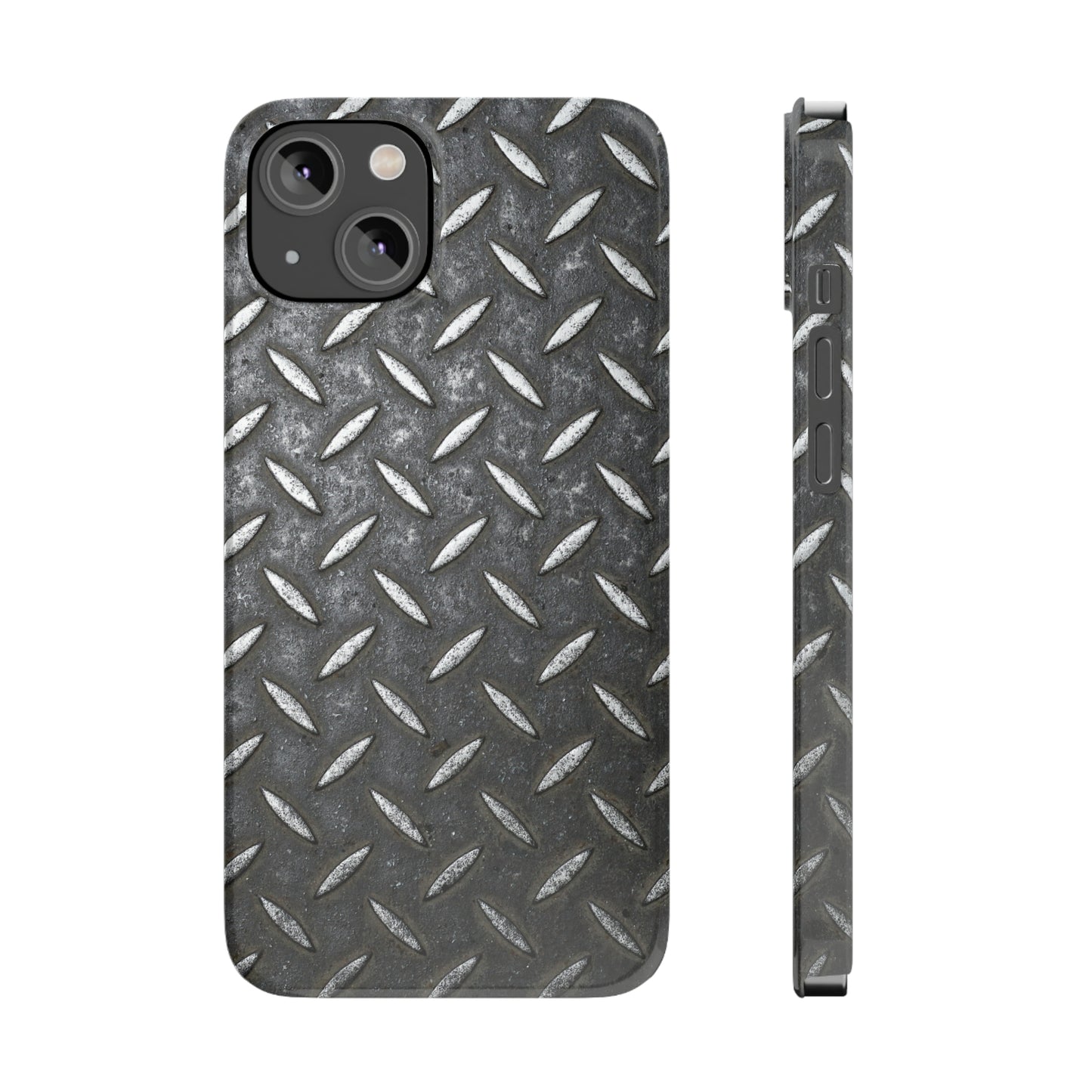 Steel Diamond Plate Design Iphone 15-12 Slim Phone Case