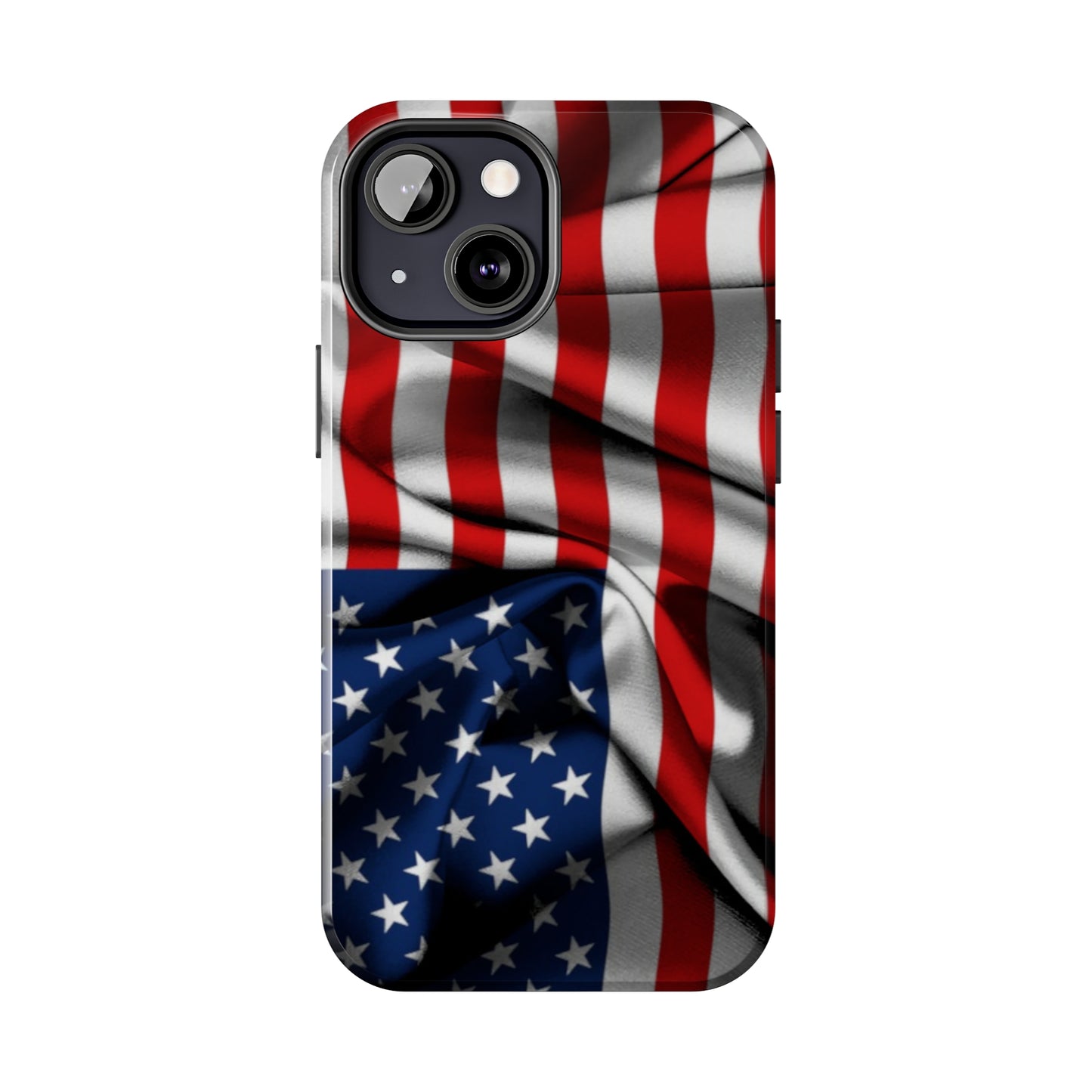 Proudly Unfurling: The American Flag Waves in Patriotic Splendor Iphone Tough Phone Case