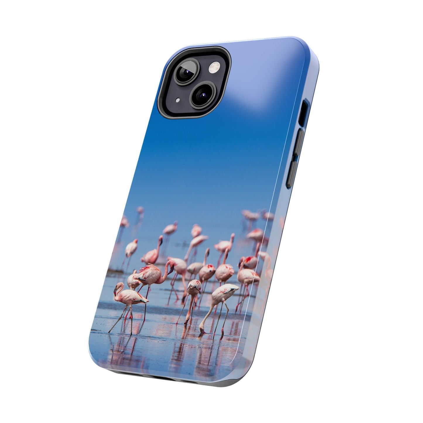 Flamingos on the Beach Iphone Tough Phone Case