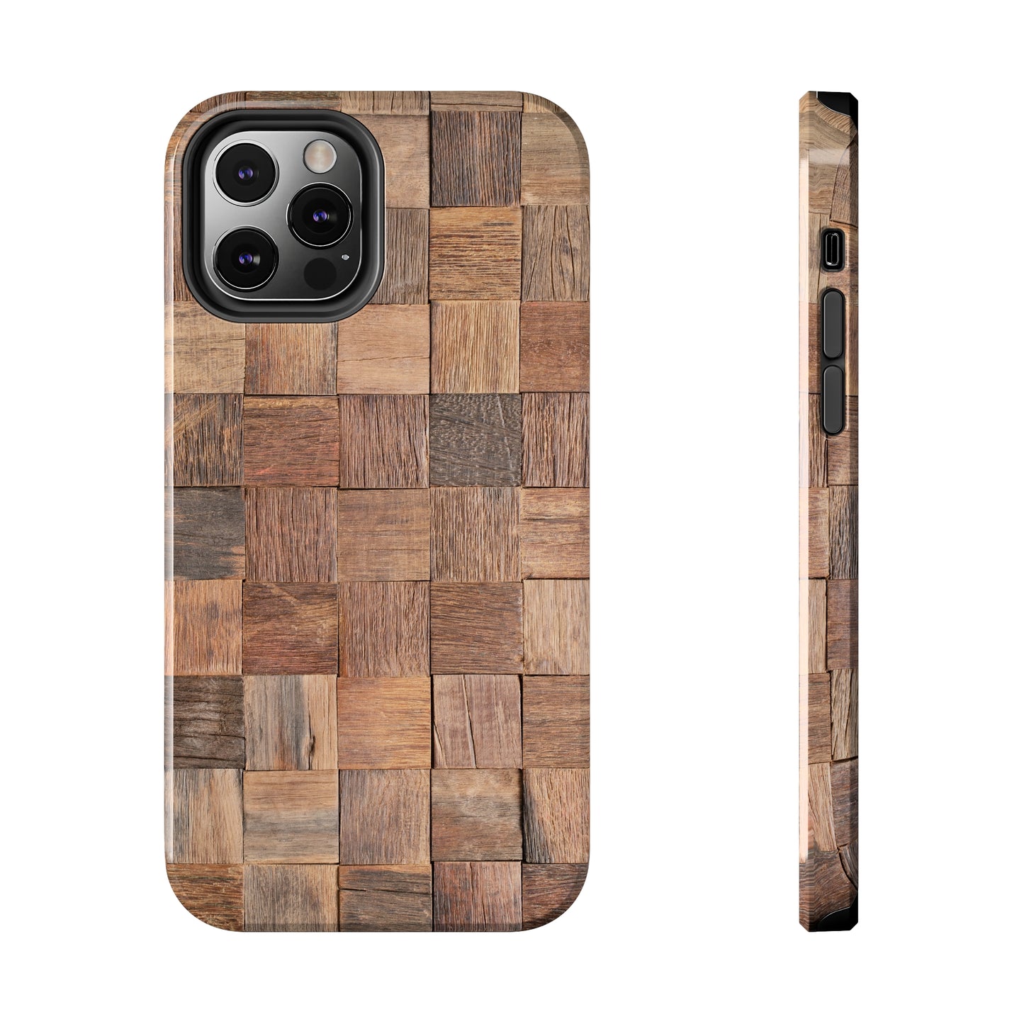 Organic Elegance Natural Woven Wood Design Design Iphone Tough Phone Case