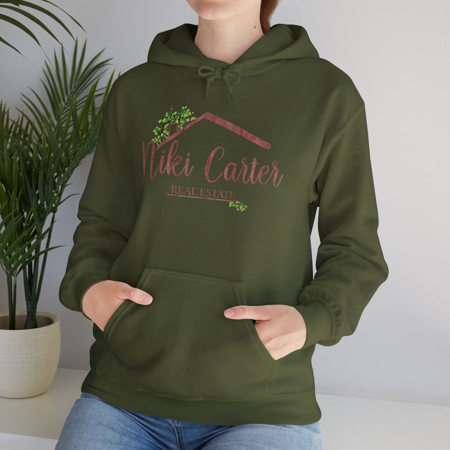 Niki Carter Blush Sparkle Logo -  Hooded Sweatshirt S - 5XL