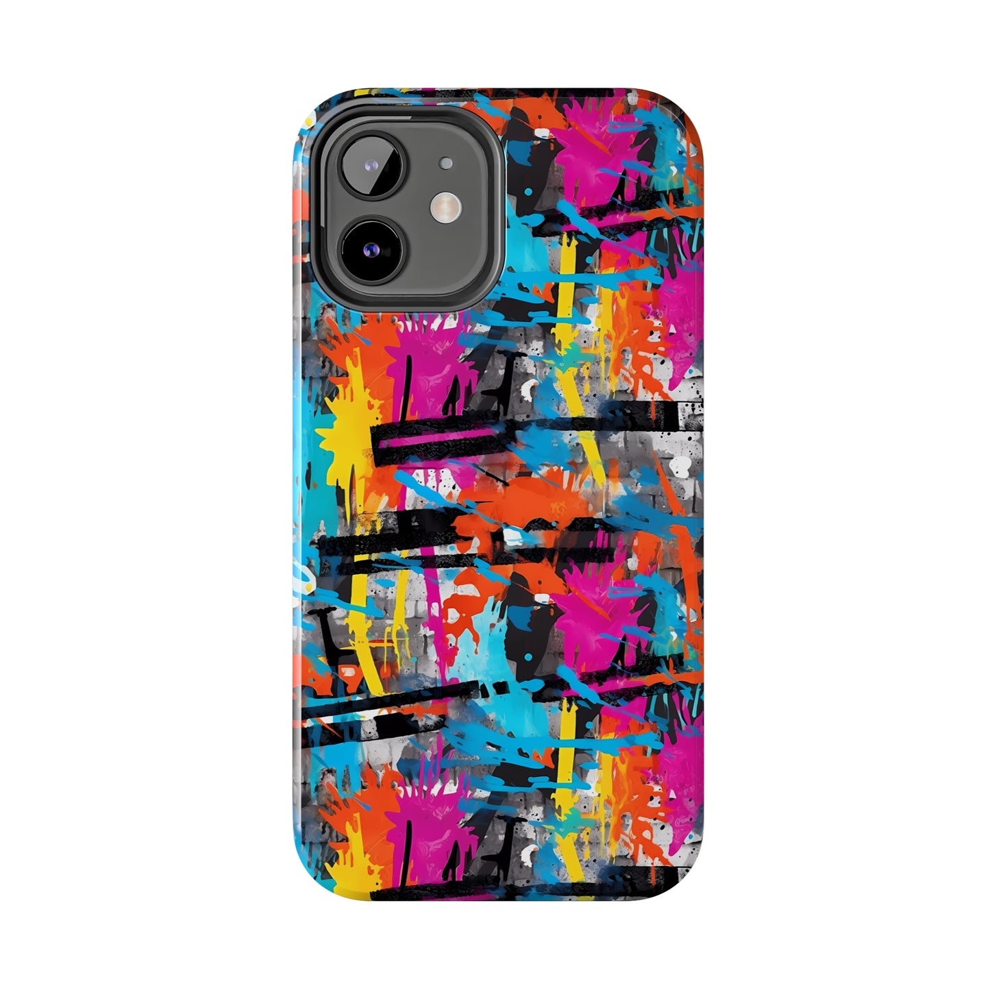 Rainbow Color Abstract Graffiti Design Iphone Tough Phone Case