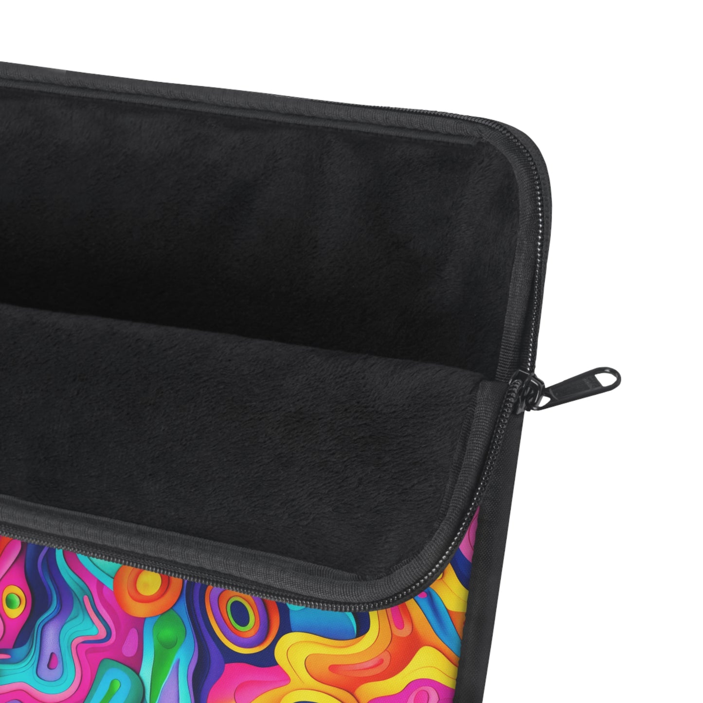 Vibrant Dreamscape of Psychedelic Paper Cut-Out Waves in Vivid Colors Laptop or Ipad Protective Sleeve 3 Sizes Available