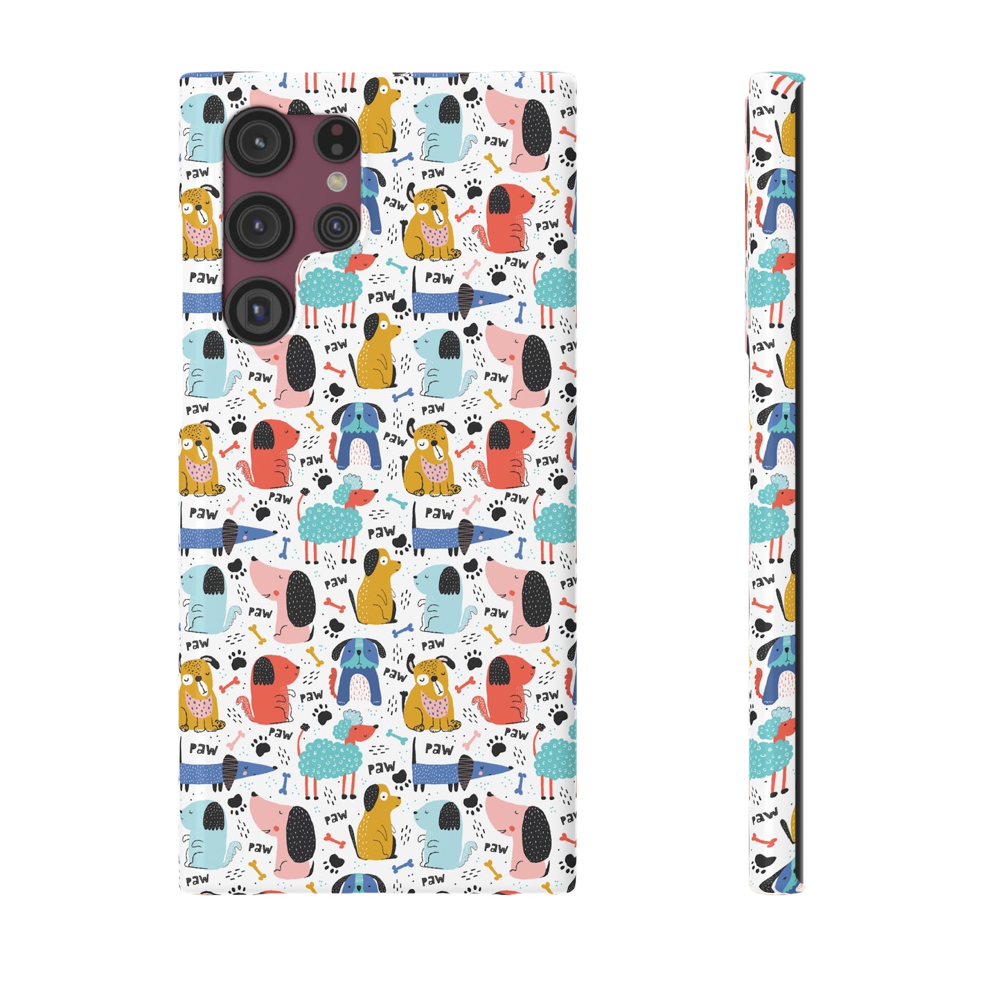 Playful Pups: Colorful Cartoon Dogs Samsung Slim Cases