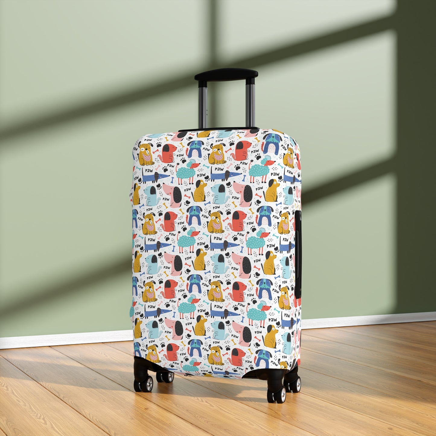 Playful Pups: Colorful Cartoon Dogs  - Luggage Protector and Cover 3 Sizes