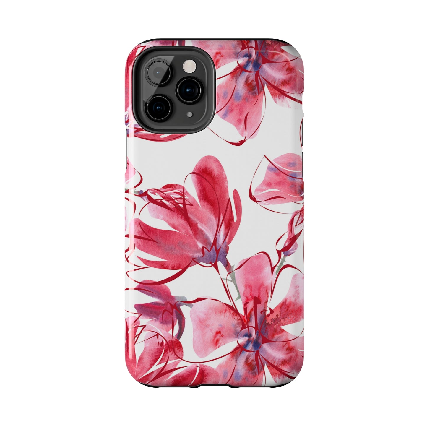 Large Pink Flower Iphone Tough Phone Case