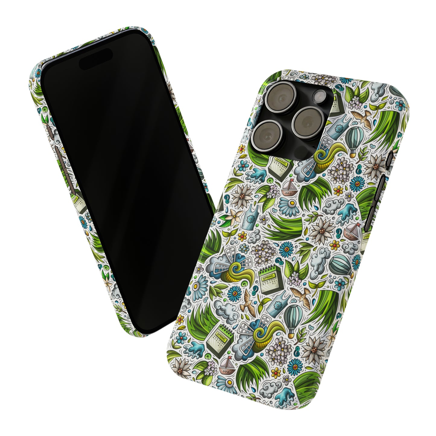 Spring Flowers and Gardening Design Iphone 15-12 Slim Phone Case