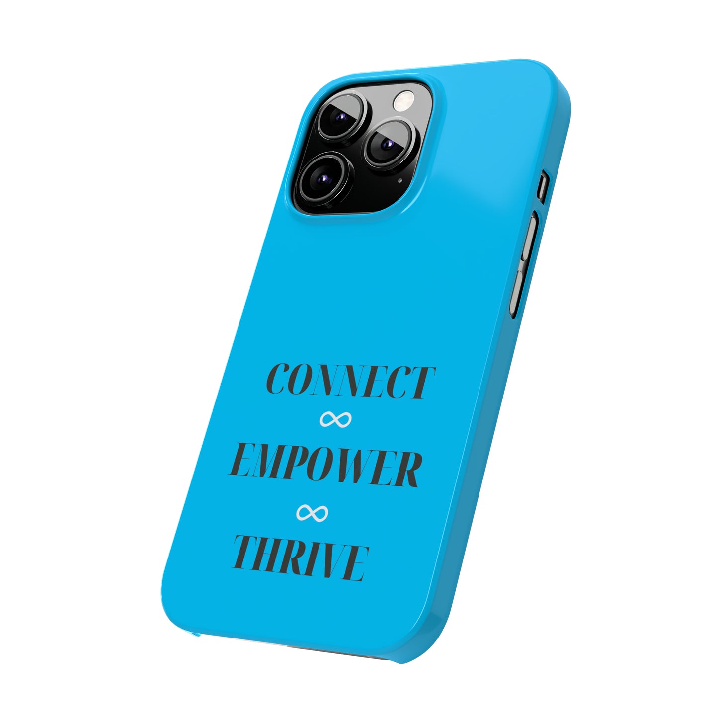 Blue with Connect Empower Thrive Iphone 15-12 Slim Phone Case