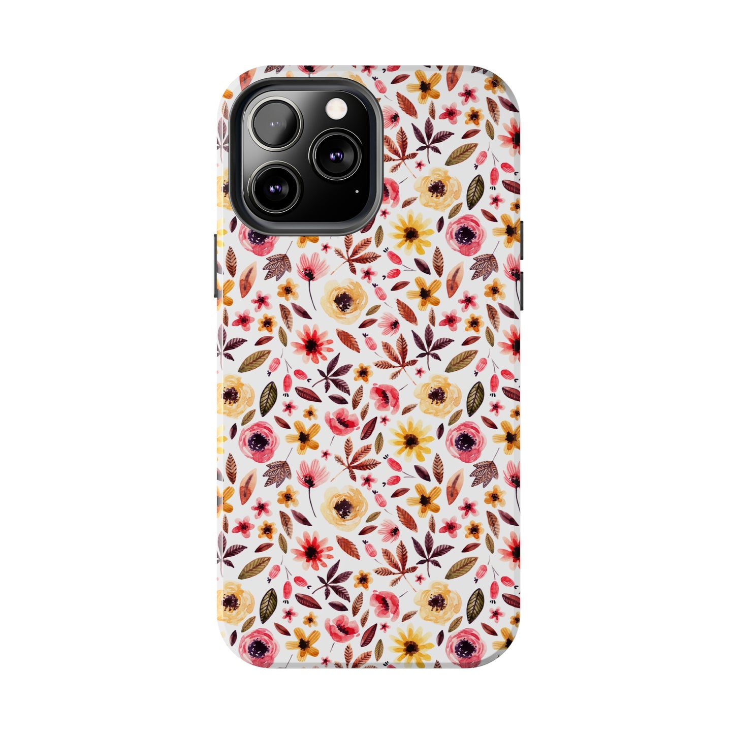 Pink & Yellow Spring Flowers Iphone Tough Phone Case