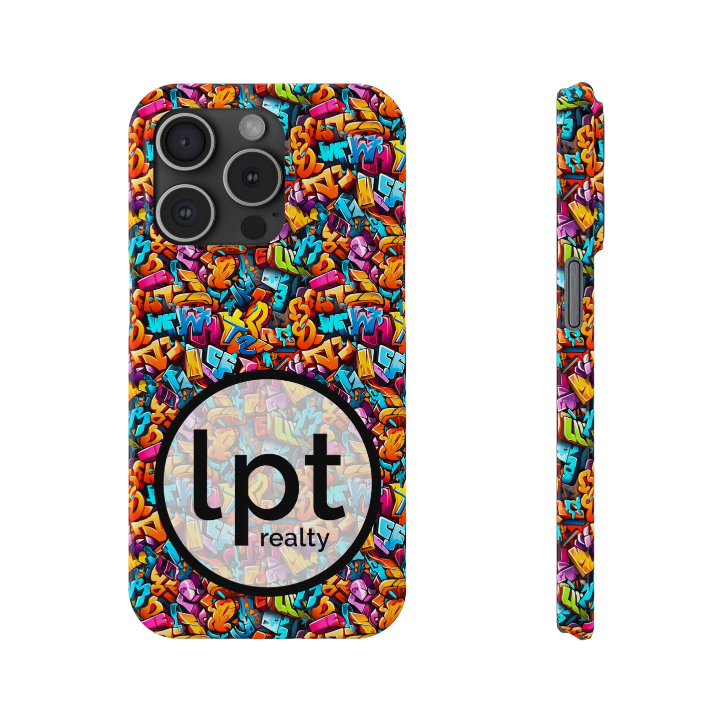 LPT Realty Logo -  3D Street Art Graffiti Design Iphone 15-12 Slim Phone Case