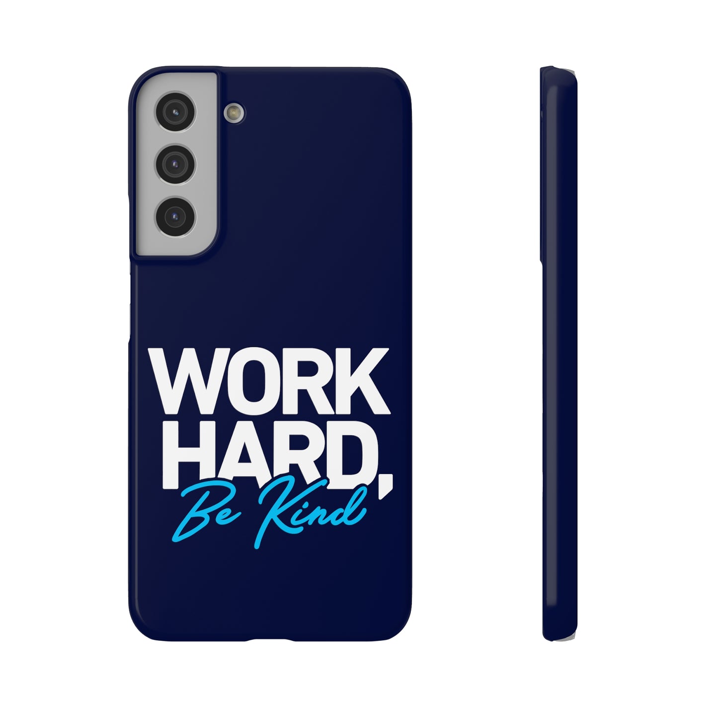 Work Hard be Kind - Navy Samsung Slim Cases