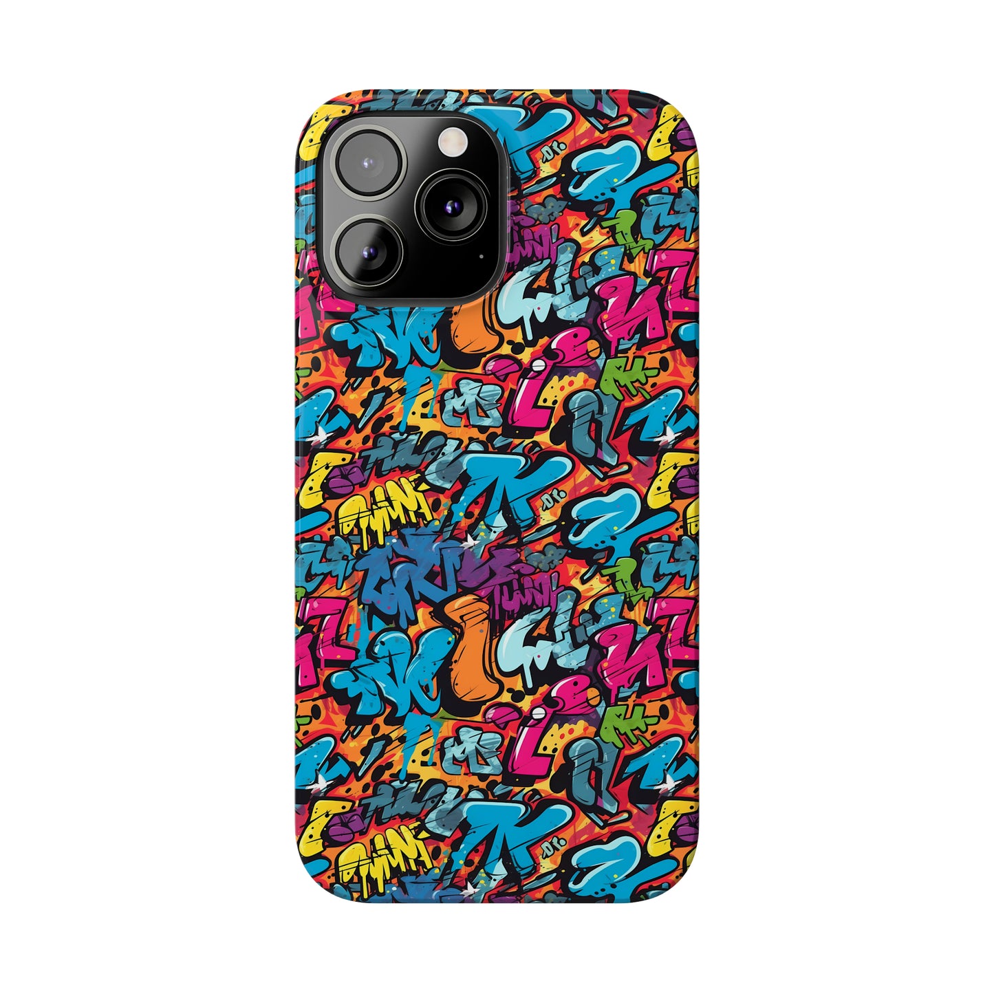 3D Street Art Graffiti Design Iphone 15-12 Slim Phone Case