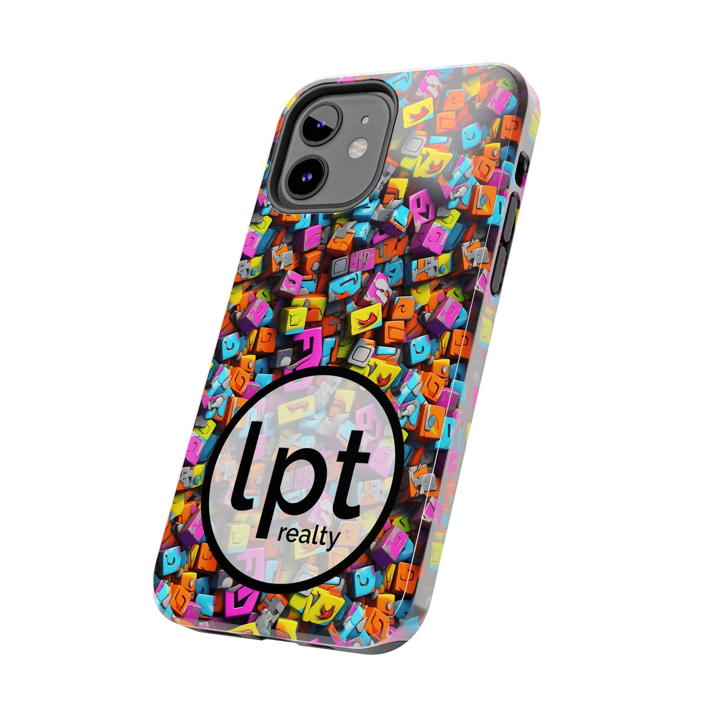 LPT Realty Logo -  3D Abstract Colorful Block Design Iphone Tough Phone Case