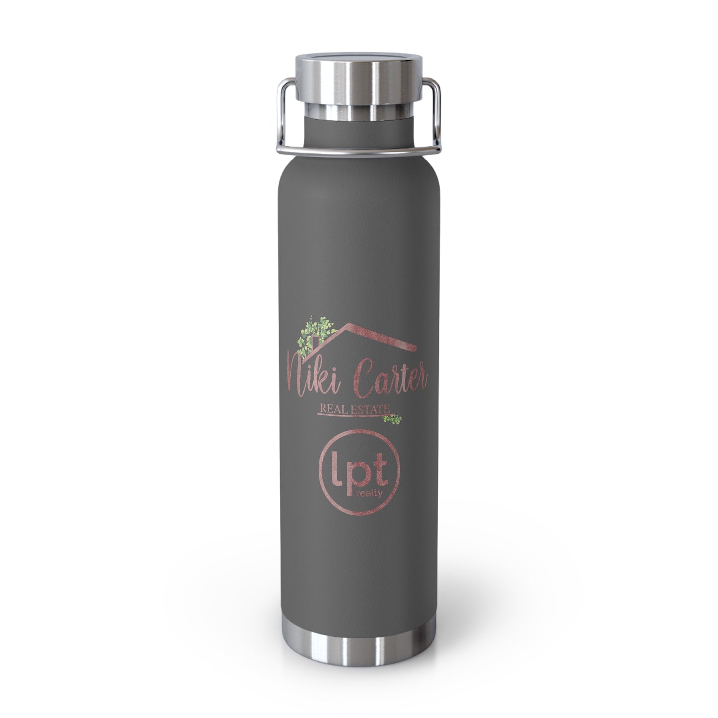 Niki Carter Blush Logo & LPT  - 22 oz Copper Vacuum Insulated Bottle Multiple Colors