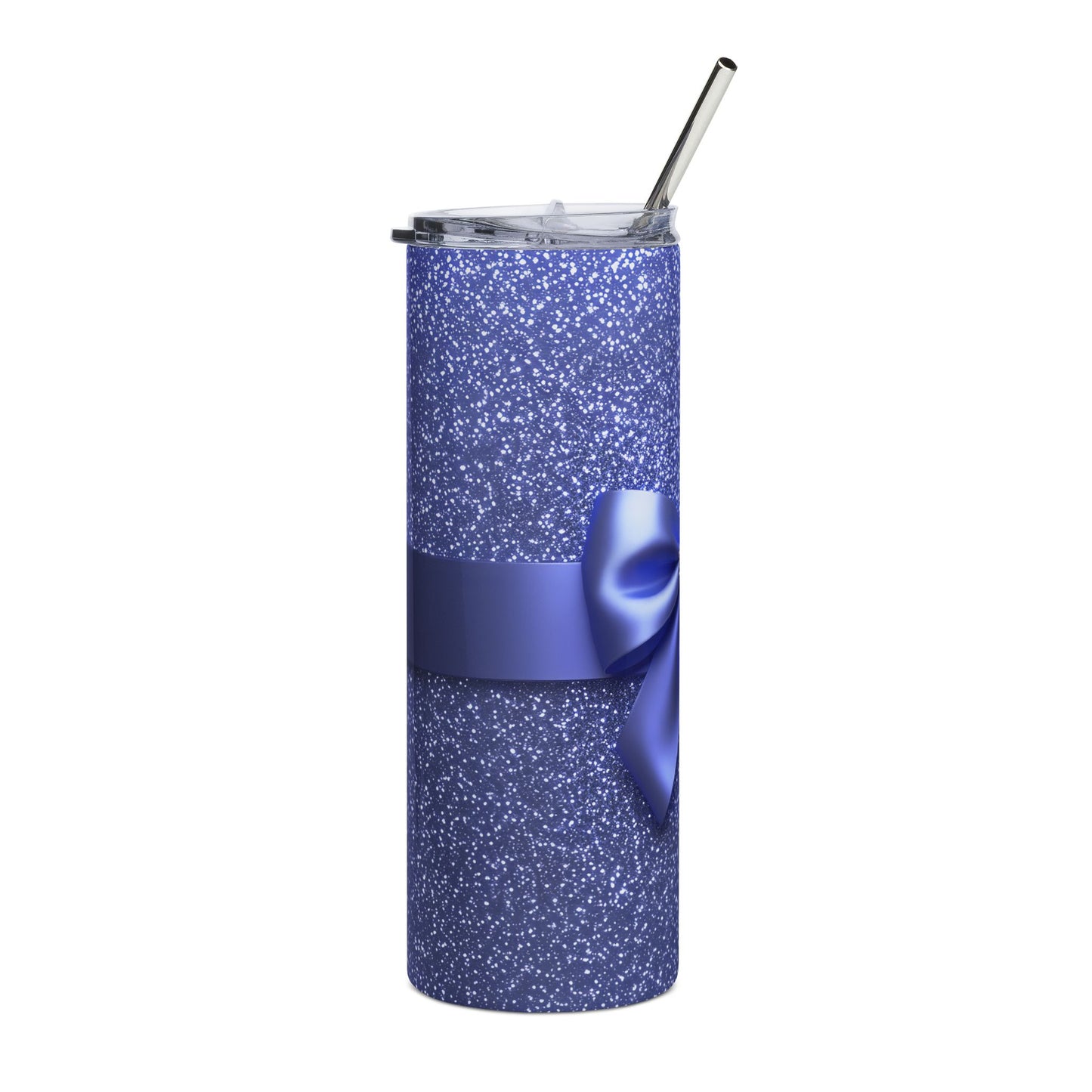 Bling Sparkle Coquette Bow and Jewels Glam Purple Seamless Design 20 oz Skinny Tumbler