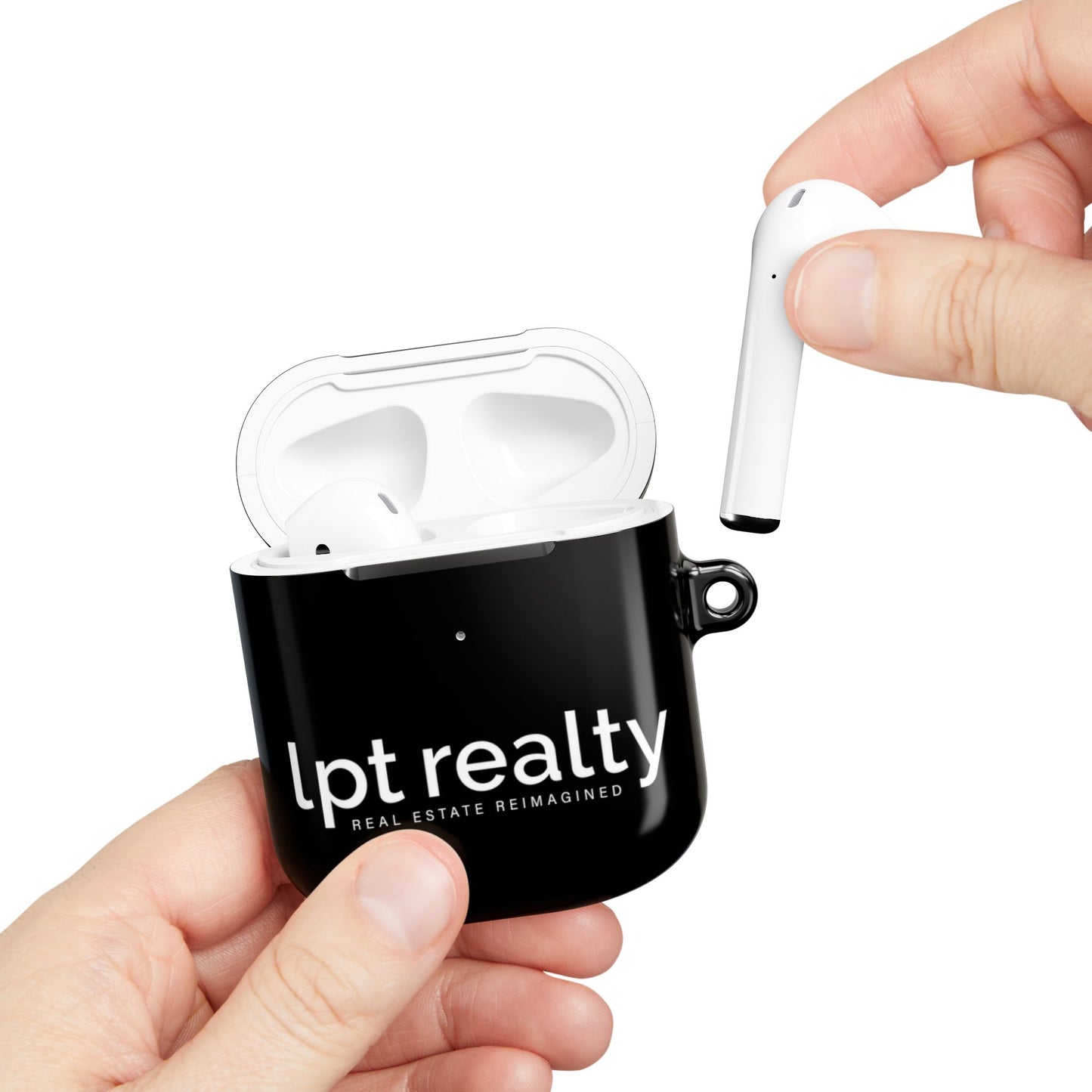 LPT Realty Real Estate Reimagined Logo White on Black AirPod Cases G1, G2, G3 and  Pro G1, G2