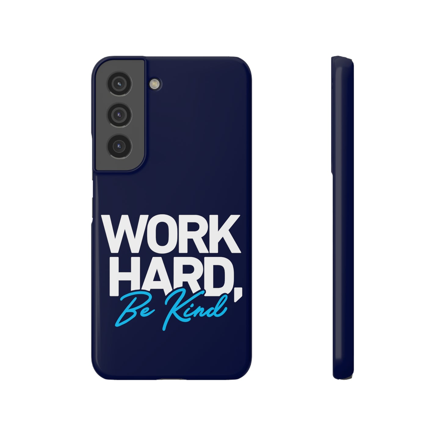 Work Hard be Kind - Navy Samsung Slim Cases