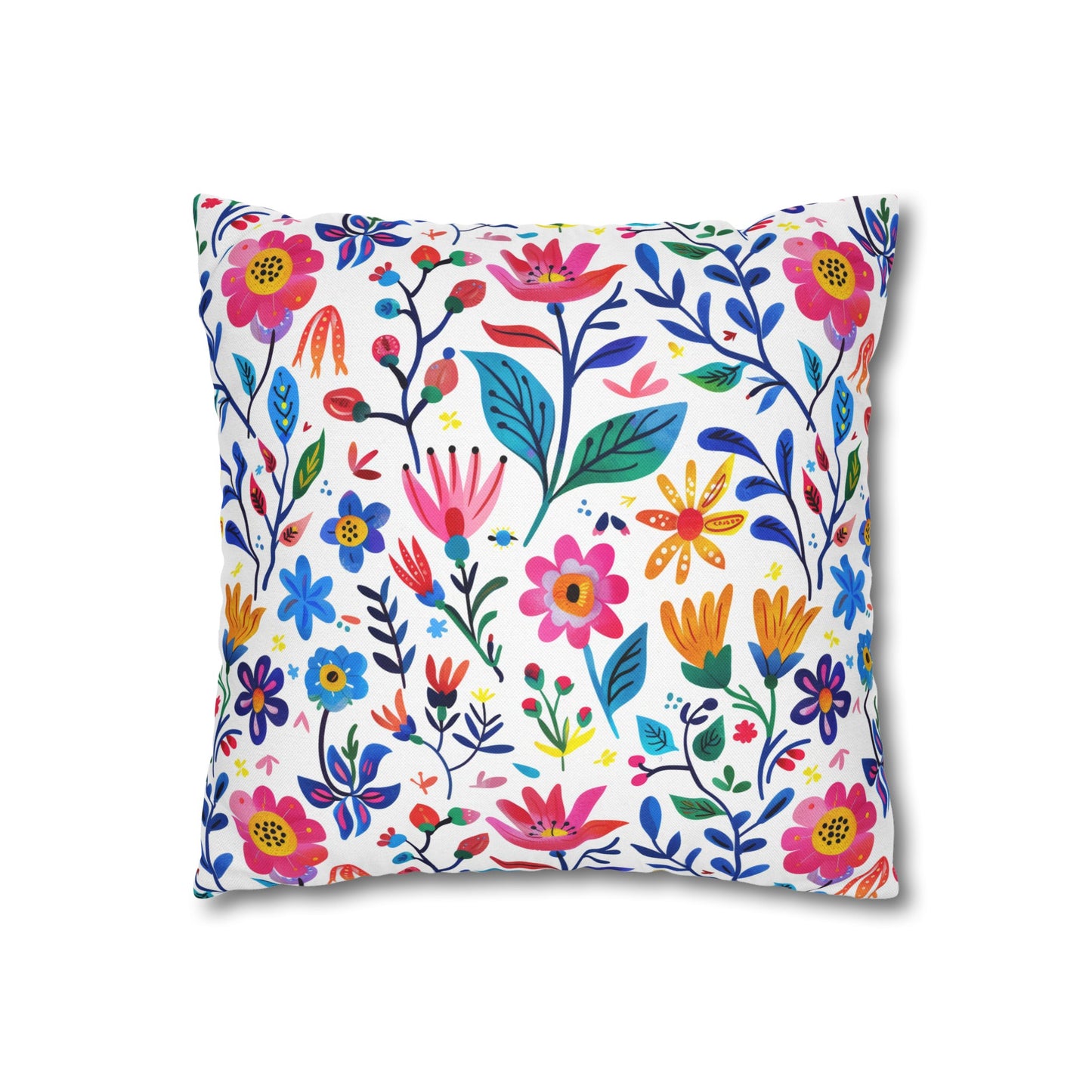 Blossoming Beauties: Charming Floral Blooms to Welcome Spring Spun Polyester Square Pillowcase 4 Sizes