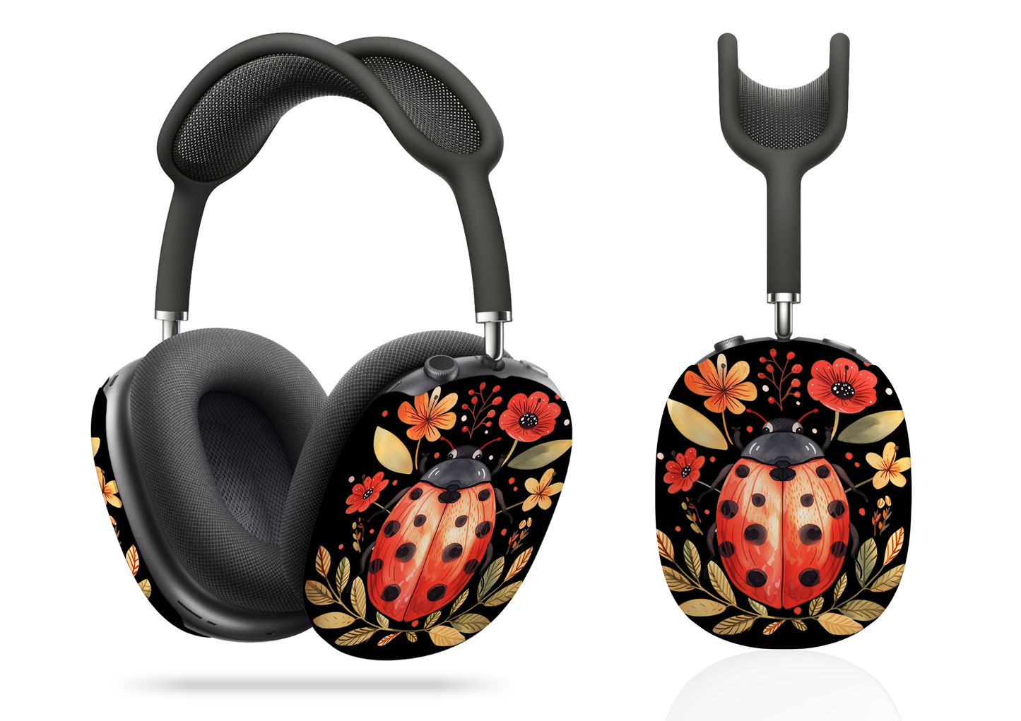 Charming Garden Ladybug with Floral Accents AirPod Max Case Protective Covers