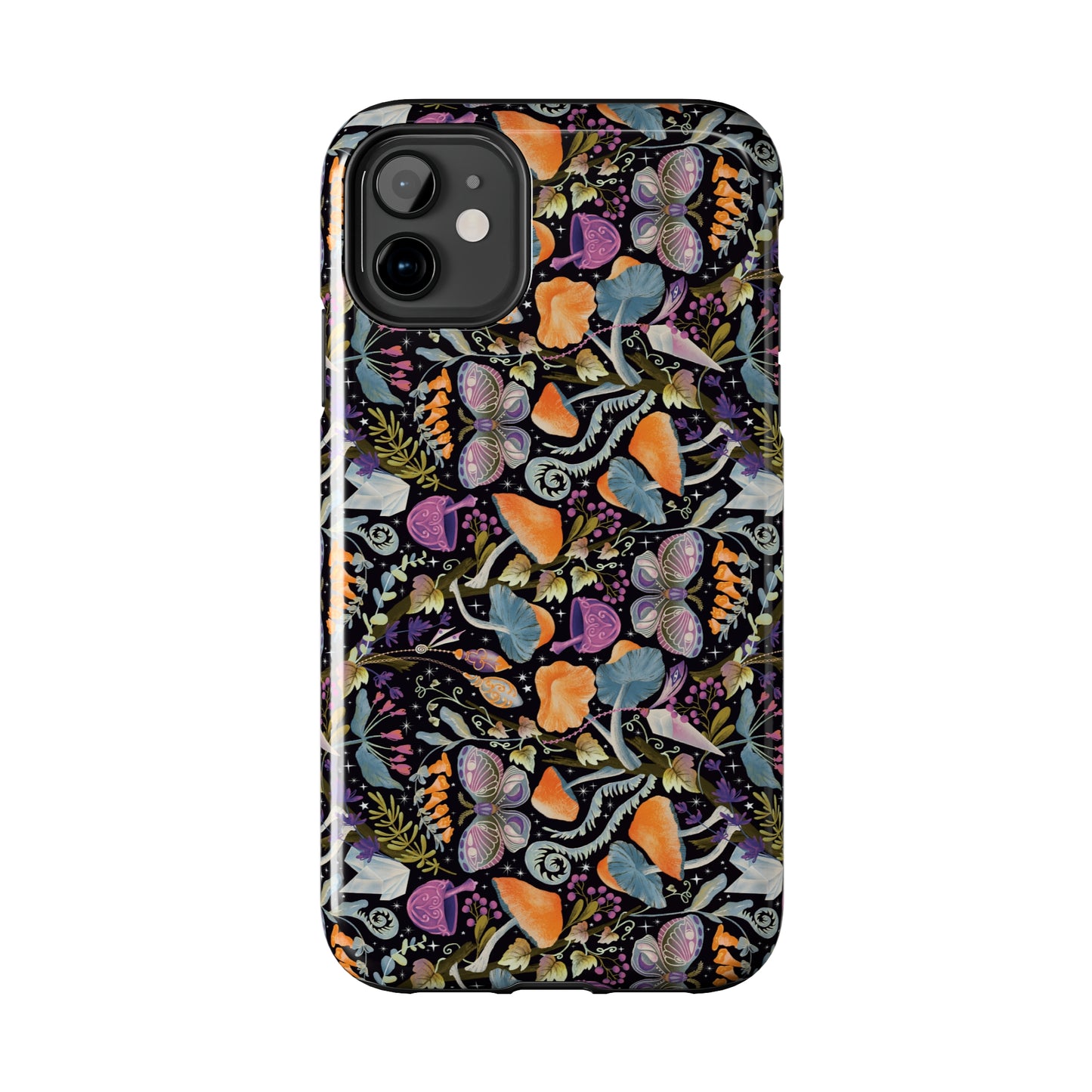 Whimsical Witches' Haven Mystical Garden of Mushrooms and Butterflies Iphone Tough Phone Case