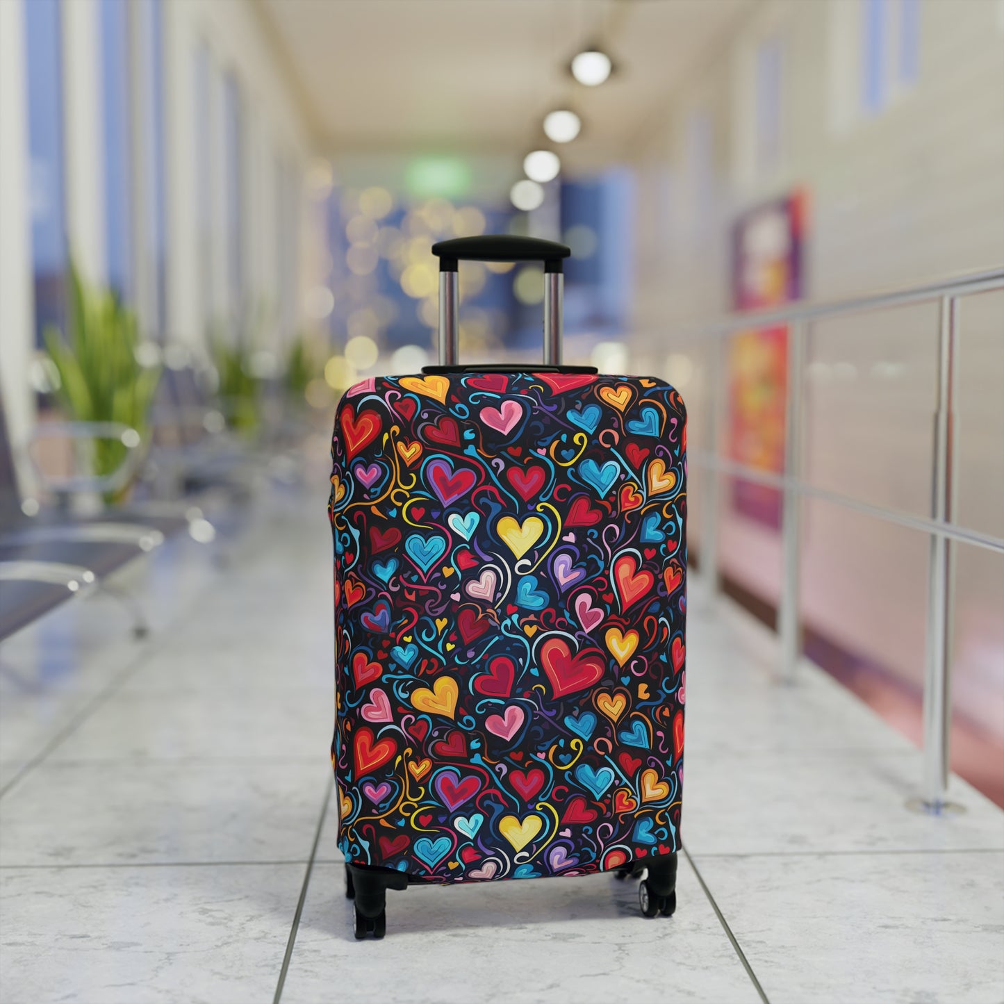 Whimsical Colorful Heart Design  - Luggage Protector and Cover 3 Sizes