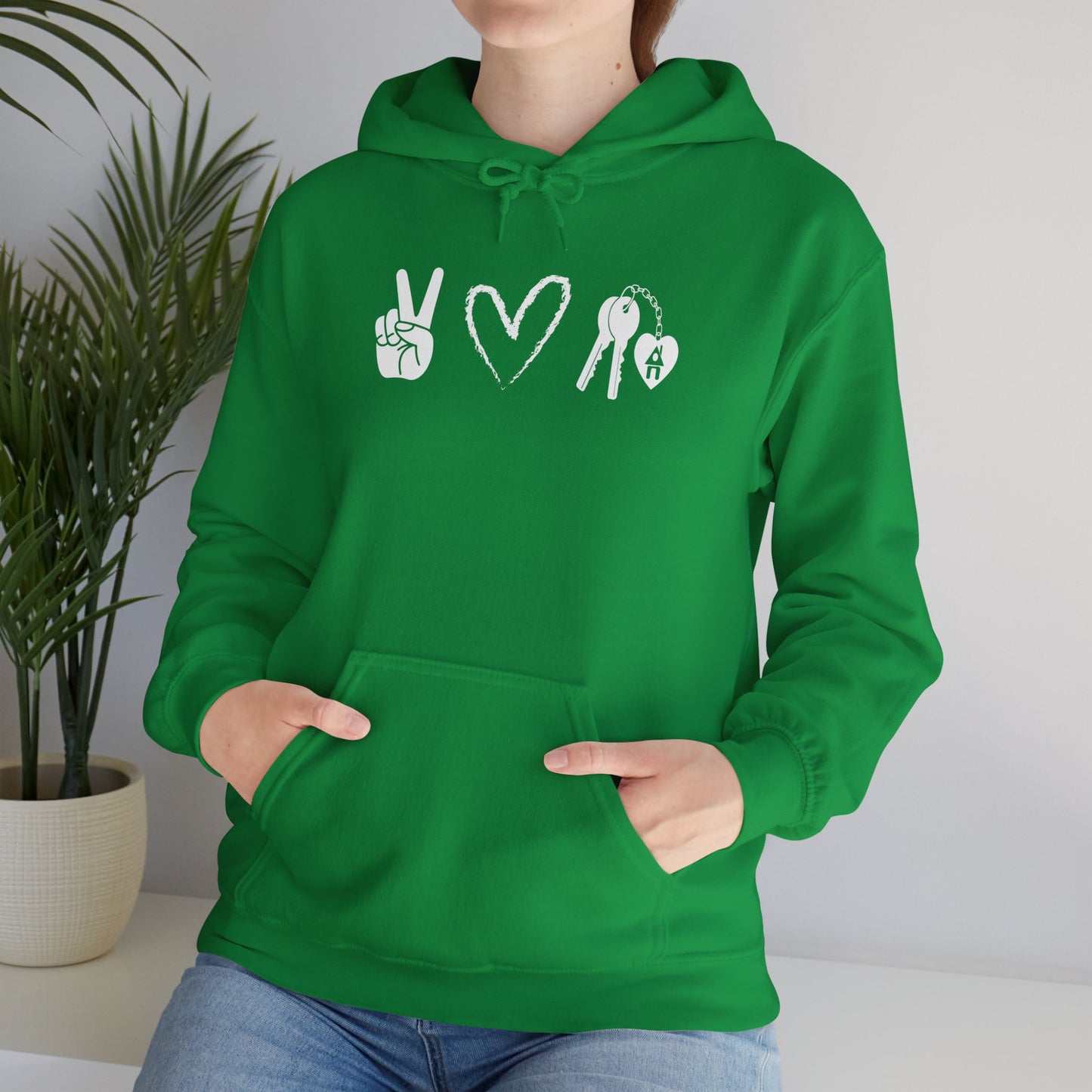 Peace, Love and Real Estate - Hooded Sweatshirt Unisex S-5XL