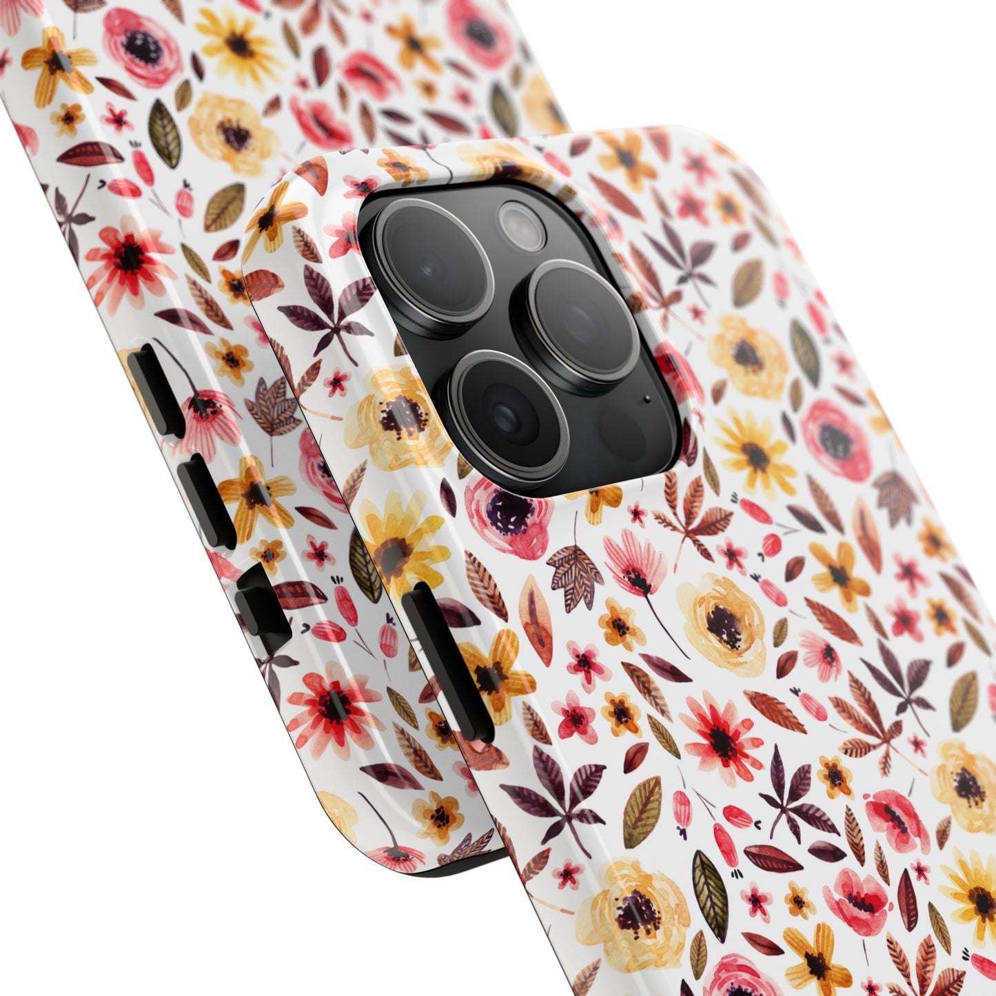 Pink & Yellow Spring Flowers Iphone Tough Phone Case