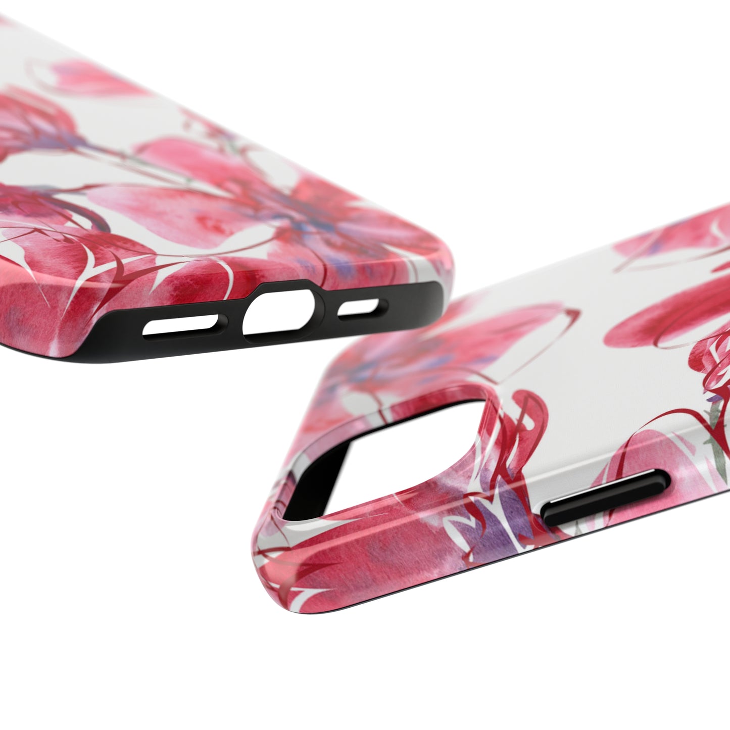 Large Pink Flower Iphone Tough Phone Case